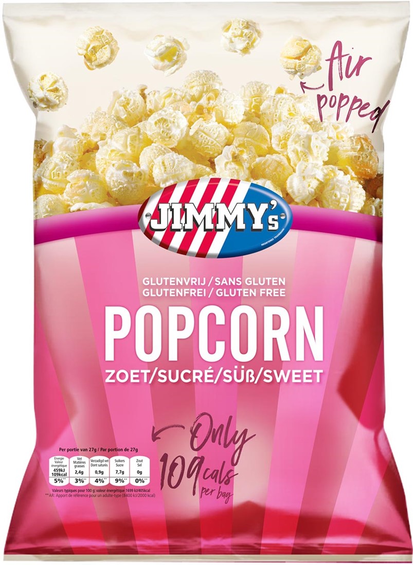 Jimmy's Popcorn Minibag Zoet